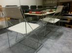Design tafel stoelen Nuova X-line 1977 Niels Jorgen Haugesen, Ophalen, Gebruikt, Rechthoekig, Design collectors item kunst