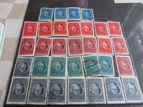postzegels kaveltje december kinder NVPH 444 tm NVPH 448, Postzegels en Munten, Postzegels | Nederland, Gestempeld, Na 1940, Ophalen of Verzenden