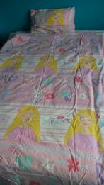Barbie dekbedovertrek eenpersoons met roze jersey hoeslaken, Gebruikt, Eenpersoons, Dekbedovertrek, Ophalen of Verzenden