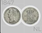 Zilveren 2 1/2 Gulden Willem II 1847, Ophalen, Zilver, Losse munt, 2½ gulden