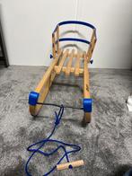 Houten slee met rugleuning, Kinderen en Baby's, Ophalen of Verzenden, Rugleuning, Nieuw, Hout