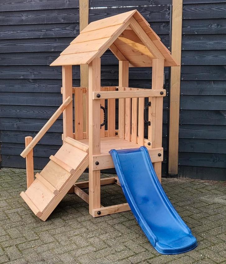PEUTERTOREN klimtoren speeltoestel speeltoren speelhuis, Kinderen en Baby's, Speelgoed | Buiten | Speeltoestellen, Nieuw, Glijbaan