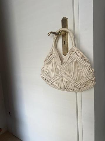 Macrame boho creme strandtas beschikbaar voor biedingen