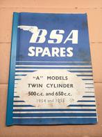 Onderdelenboek BSA A7 en A10 1954 en 1955, Motoren, Handleidingen en Instructieboekjes, Ophalen of Verzenden, Overige merken