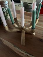 8 armige houten kandelaar voor tafelkaarsen, Huis en Inrichting, Woonaccessoires | Kandelaars en Kaarsen, Ophalen of Verzenden