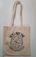 Dwabble Tote Bag met Zwarte Print, Ophalen of Verzenden, Beige