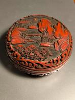 Antiek cinnabar deksel doos, Antiek en Kunst, Ophalen of Verzenden