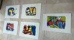 5 Originele Herman Brood zeefdrukken -gesigneerd & genummerd, Antiek en Kunst, Kunst | Litho's en Zeefdrukken, Ophalen of Verzenden