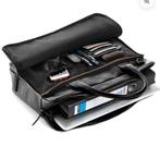 SID & VAIN Leren Laptoptas 15 inch - Zwart, Computers en Software, Laptoptassen, Ophalen of Verzenden, 15 inch, Zo goed als nieuw