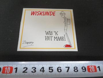stickers WISKUNDE wis 'k het maar !  beschikbaar voor biedingen