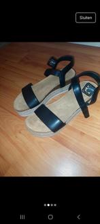 Mooie dames sandalen plateauzool 39, Zwart, Scapino, Gedragen, Sandalen of Muiltjes
