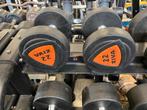 2 x 22 kg ziva pu rubberen dumbbells dumbbell set gewichten, Sport en Fitness, Fitnessmaterialen, Dumbbell, Gebruikt, Dumbbells