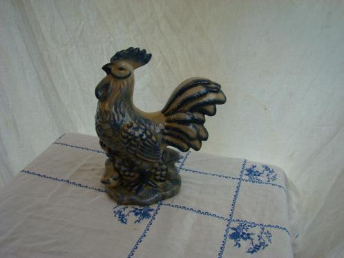 Haan met kuiken   ( Blauw / kip, Antiek en Kunst, Kunst | Beelden en Houtsnijwerken, Ophalen of Verzenden