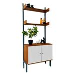 Vintage Simpla Lux wandmeubel kast Deens design 1960’s, Ophalen, Met deur(en), Zo goed als nieuw, Minder dan 150 cm