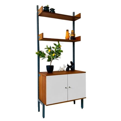 Vintage Simpla Lux wandmeubel kast Deens design 1960’s, Huis en Inrichting, Kasten | Wandmeubels, Zo goed als nieuw, 150 tot 200 cm