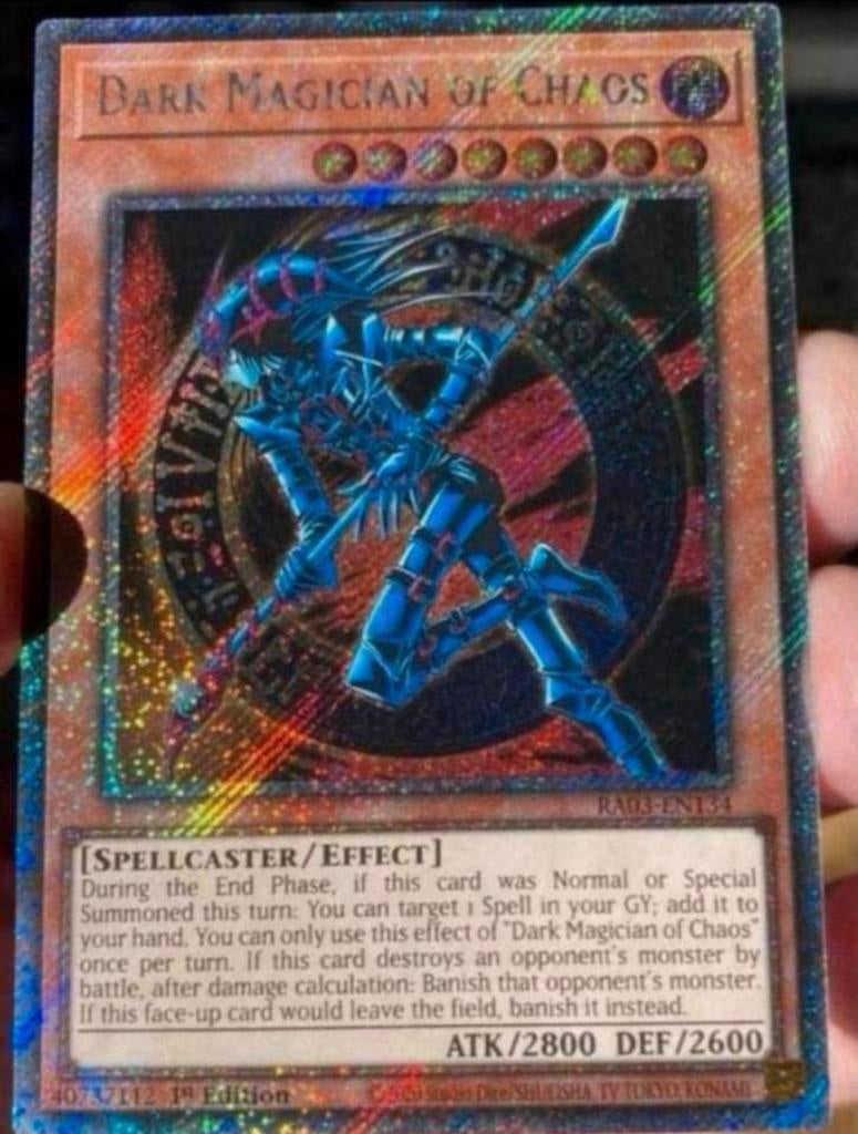 Yu-Gi-Oh! Dark Magician of Chaos RA03 1st Edition M/NM !, Hobby en Vrije tijd, Verzamelkaartspellen | Yu-gi-Oh!, Zo goed als nieuw