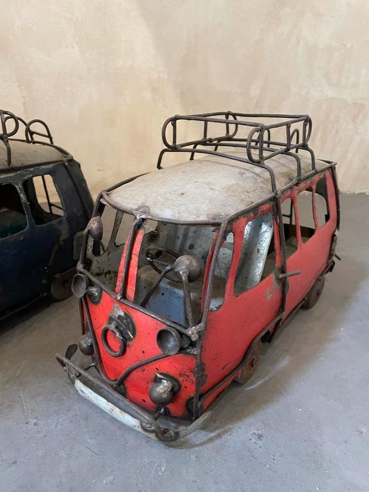 VW Busjes van Oud IJzer - Decoratie, Hobby en Vrije tijd, Modelbouw | Auto's en Voertuigen, Gebruikt, Auto, Groter dan 1:32, Overige merken