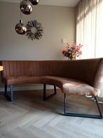 Eetkamerbank met eettafel, Huis en Inrichting, Ophalen, Bruin, Zo goed als nieuw, Eén