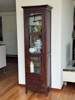 Teak houten kast met glas, Ophalen, Zo goed als nieuw