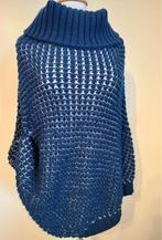 WE poncho jas vest stola Roxanne one size blauw grijs ZGAN, Blauw, WE, Maat 46/48 (XL) of groter, Ophalen of Verzenden