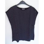 Zwart wit pindot polkadot top shirt 36/S katoen, Verzenden, Zwart, C & A, Nieuw