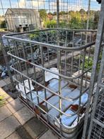 2 Volledig metalen IBC kooien (dus zonder binnen tank), Tuin en Terras, Regentonnen, 150 liter of meer, Ophalen, Gebruikt, Metaal