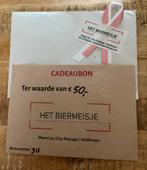 Cadeaubon € 50,- van het Biermeisje in Veldhoven, Tickets en Kaartjes, Kortingen en Cadeaubonnen, Eén persoon, Cadeaubon, Overige typen