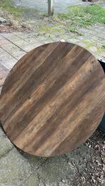 massief  tafelblad 120cm breed 3cm dik, Ophalen, Gebruikt, 100 tot 150 cm, Rond