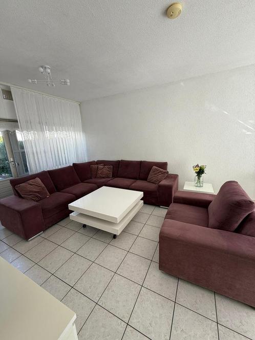 Moderne salontafel op wieltjes – hoogglans wit – 100x100x50, Huis en Inrichting, Tafels | Salontafels, Gebruikt, Minder dan 50 cm