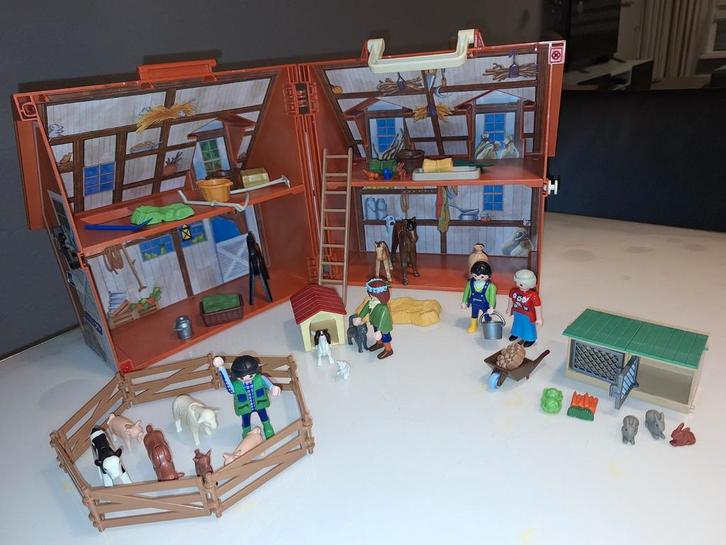 Playmobil Boerderij Meeneemhuis met Dierenweide en Konijnenk, Kinderen en Baby's, Speelgoed | Playmobil, Zo goed als nieuw, Complete set