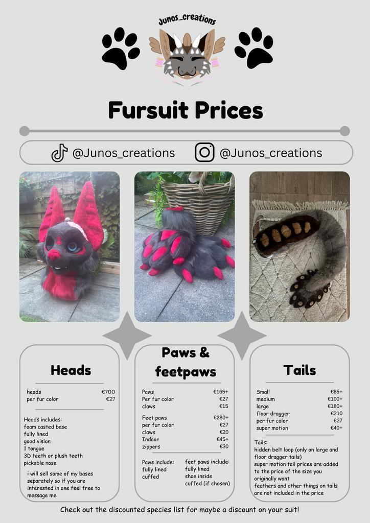 Fursuit commisions updated (again), Hobby en Vrije tijd, Kostuums, Theaterbenodigdheden en LARP, Nieuw, Ophalen of Verzenden