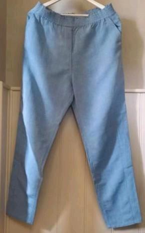Humanoid linnenblend broek NIEUW, Kleding | Dames, Broeken en Pantalons, Nieuw, Blauw, Lang, Ophalen of Verzenden