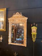 Brocante Eiken Spiegel - 140 x 89 cm, Ophalen, Rechthoekig, 100 tot 150 cm, Minder dan 100 cm