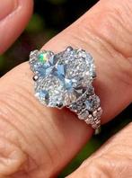 18k gouden ring met VS1 diamanten 4.72ct!! met certificaat!, Nieuw, Ophalen of Verzenden, 17 tot 18, Met edelsteen