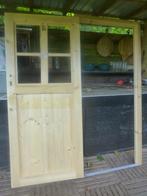 NIEUW: Houten buiten  deur 4 raams met koziin  79/184  € 150, Doe-het-zelf en Verbouw, Ophalen, 80 tot 100 cm, Minder dan 200 cm