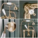 Hudson Reed Elizabeth badkraan met handdouche klassiek goud, Verzenden, Nieuw, Bad