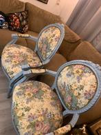 Vintage Bloemenfauteuils - Set van 2 brocante stoel barok, Ophalen