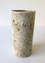 Keramiek vaas licht beige bruisglazuur Groeneveldt 1389-k, Ophalen of Verzenden