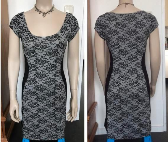 Jurk zwart wit print clockhouse als nieuw jurkje C&A 36 S, Kleding | Dames, Jurken, Zo goed als nieuw, Maat 36 (S), Zwart, Onder de knie