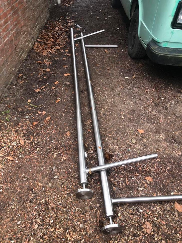 RVS vlaggenmasten, Diversen, Vlaggen en Wimpels, Zo goed als nieuw, Ophalen