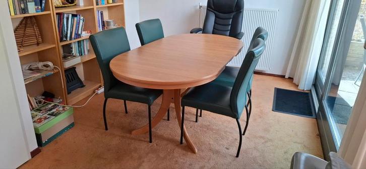 Ovale Uitschuifbare Eettafel - 135-175cm, Huis en Inrichting, Tafels | Eettafels, Gebruikt, 50 tot 100 cm, 100 tot 150 cm, Vier personen