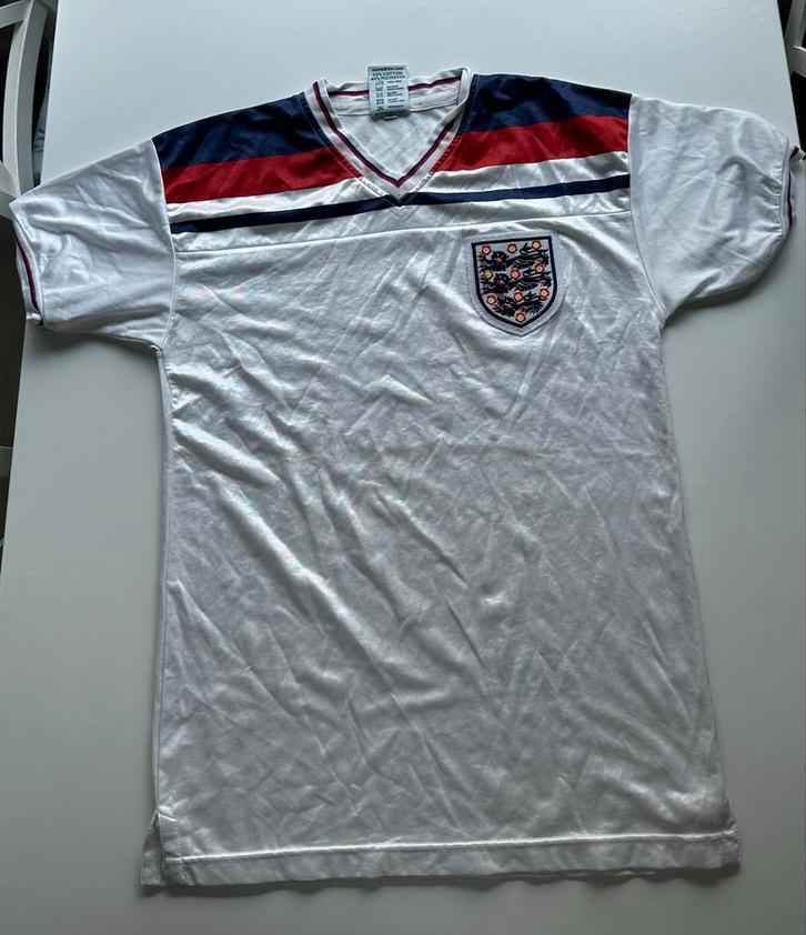 Engeland WK 1982 Retro Shirt - Score Draw - Maat S, Verzamelen, Sportartikelen en Voetbal, Gebruikt, Shirt, Verzenden