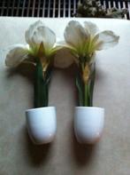 2 bloempotjes met kunst plantje hoogte 30cm, Ophalen of Verzenden, Zo goed als nieuw