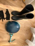 Paardrij helm, laarzen en handschoenen, Dieren en Toebehoren, Paardrijkleding, Ophalen, Gebruikt, Kinderen, Schoeisel