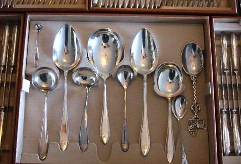 Keltum P8 Puntfilet set diverse opscheplepels (10x), Antiek en Kunst, Antiek | Bestek, Ophalen of Verzenden