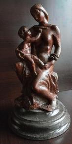 Bronzen beeld Théo Akkermann  Maternité, vers 1950,Brons art, Antiek en Kunst, Ophalen of Verzenden, Brons