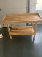Houten Sidetable/Oppottafel - 113x78x44 cm, Tuin en Terras, Tuintafels, Ophalen, Gebruikt, Rechthoekig, Hout