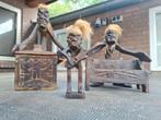 Leuken set hout gesneden beeldjes, Ophalen of Verzenden