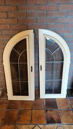 Geslepen Glas in lood deurtjes, Doe-het-zelf en Verbouw, Kozijnen en Schuifpuien, Raamkozijn, Zo goed als nieuw, 75 tot 150 cm