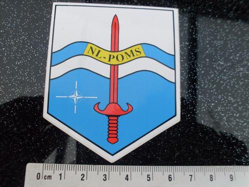 sticker NL-Poms navo logo embleem leger army, Verzamelen, Stickers, Zo goed als nieuw, Bedrijf of Vereniging, Verzenden